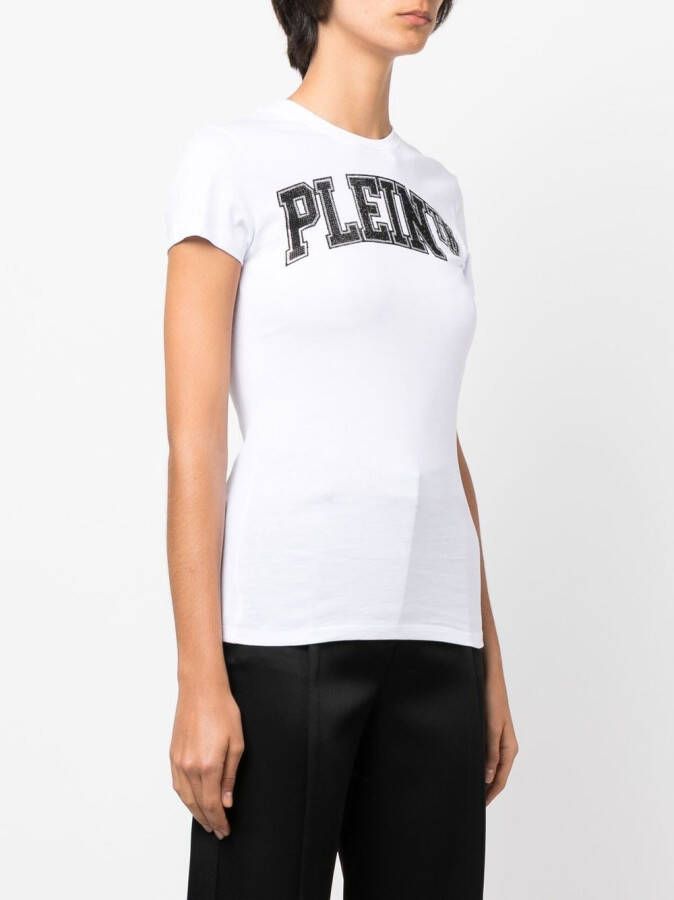 Philipp Plein T-shirt verfraaid met kristallen Wit