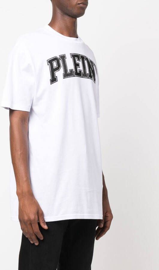 Philipp Plein T-shirt verfraaid met logo Wit