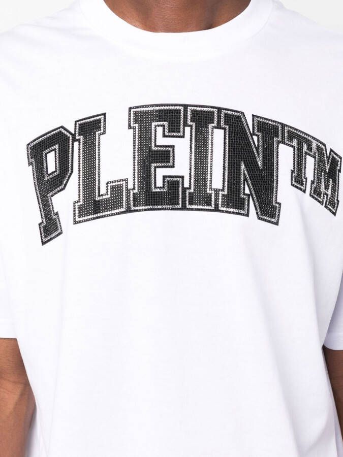 Philipp Plein T-shirt verfraaid met logo Wit