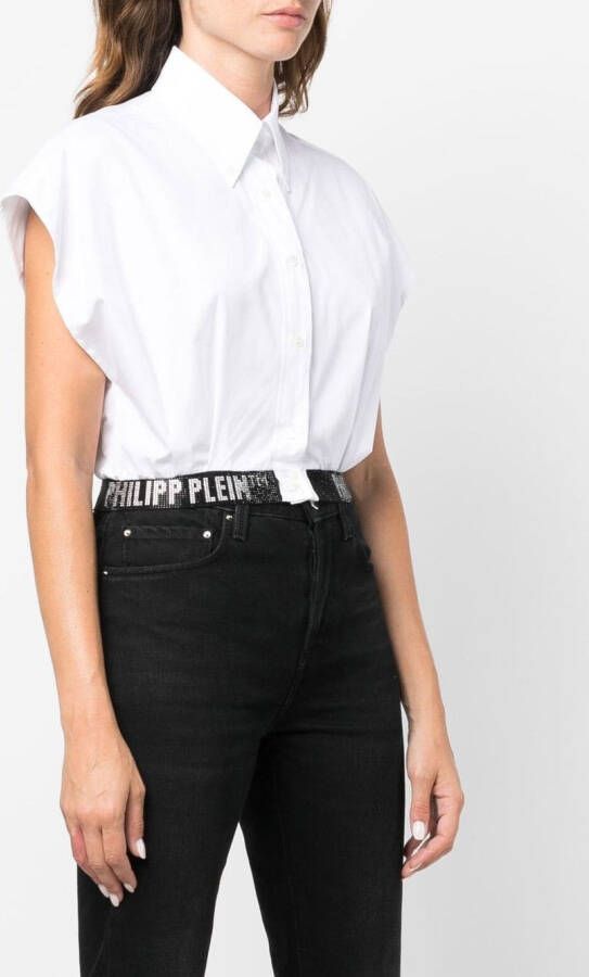 Philipp Plein T-shirt verfraaid met logo Wit