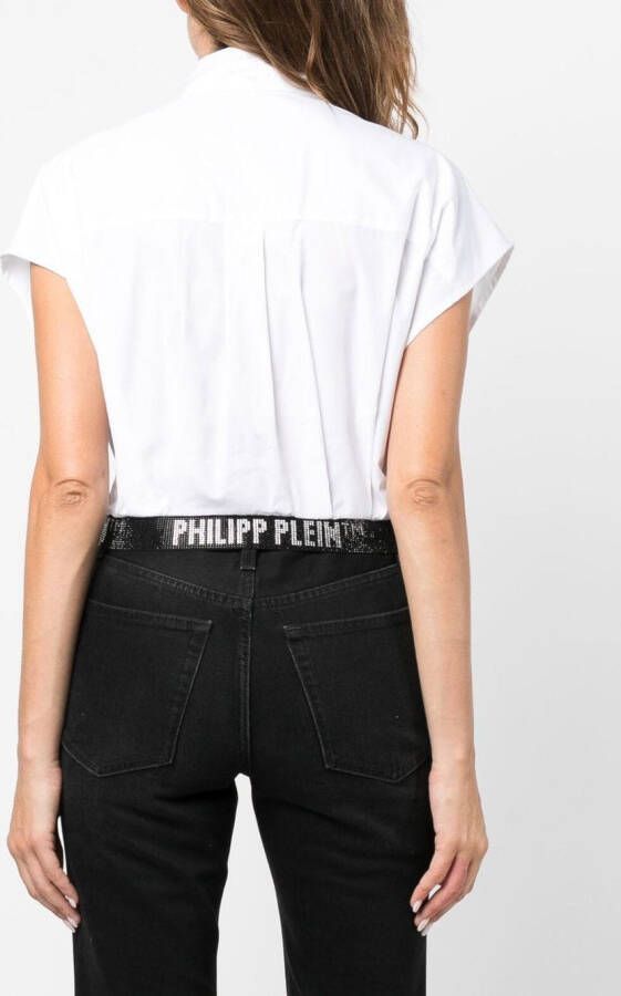 Philipp Plein T-shirt verfraaid met logo Wit