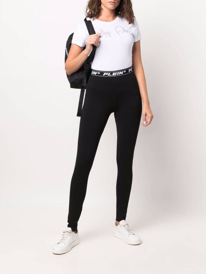 Philipp Plein T-shirt verfraaid met stras Wit