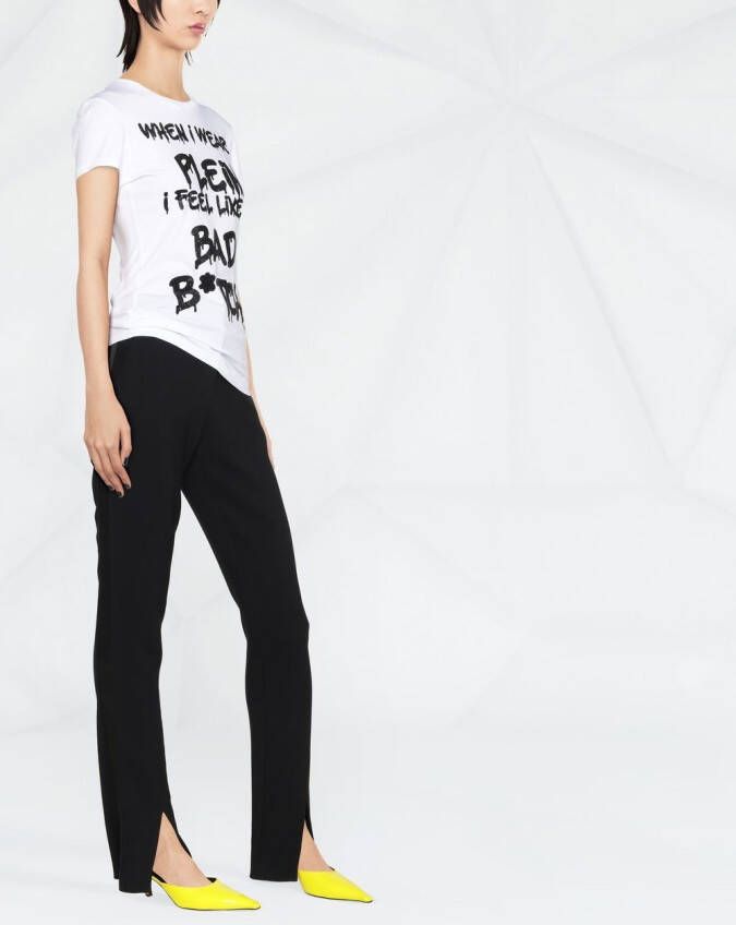 Philipp Plein T-shirt verfraaid met stras Wit