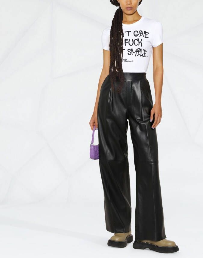 Philipp Plein T-shirt verfraaid met stras Wit