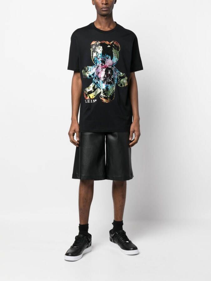 Philipp Plein T-shirt verfraaid met stras Zwart