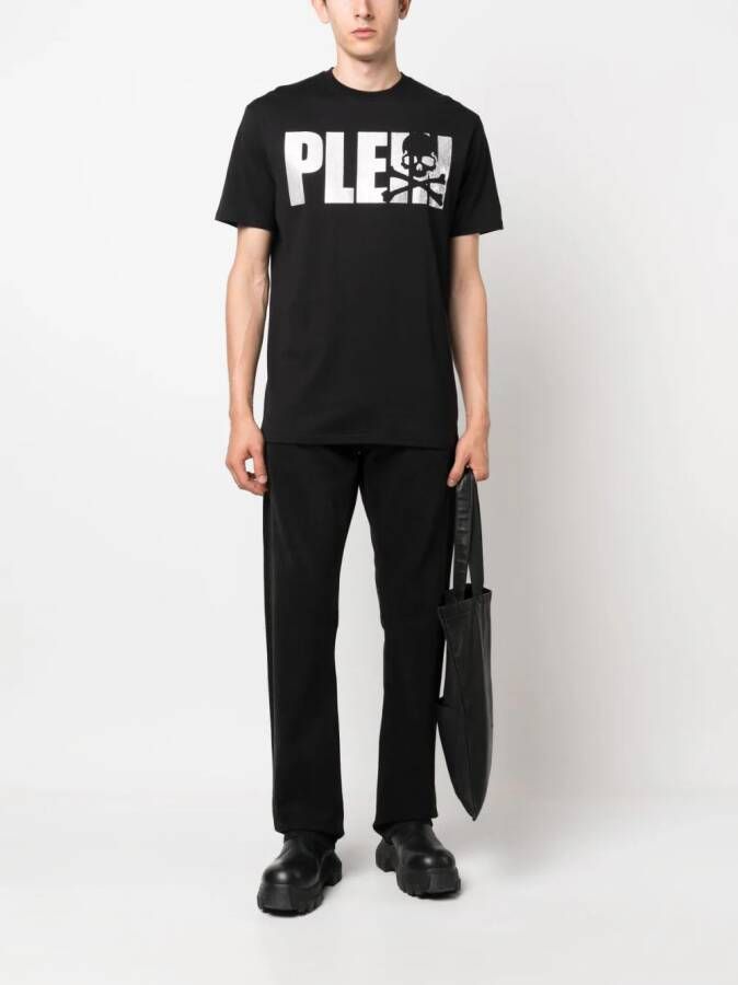 Philipp Plein T-shirt verfraaid met stras Zwart