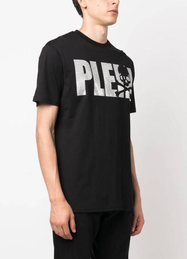 Philipp Plein T-shirt verfraaid met stras Zwart