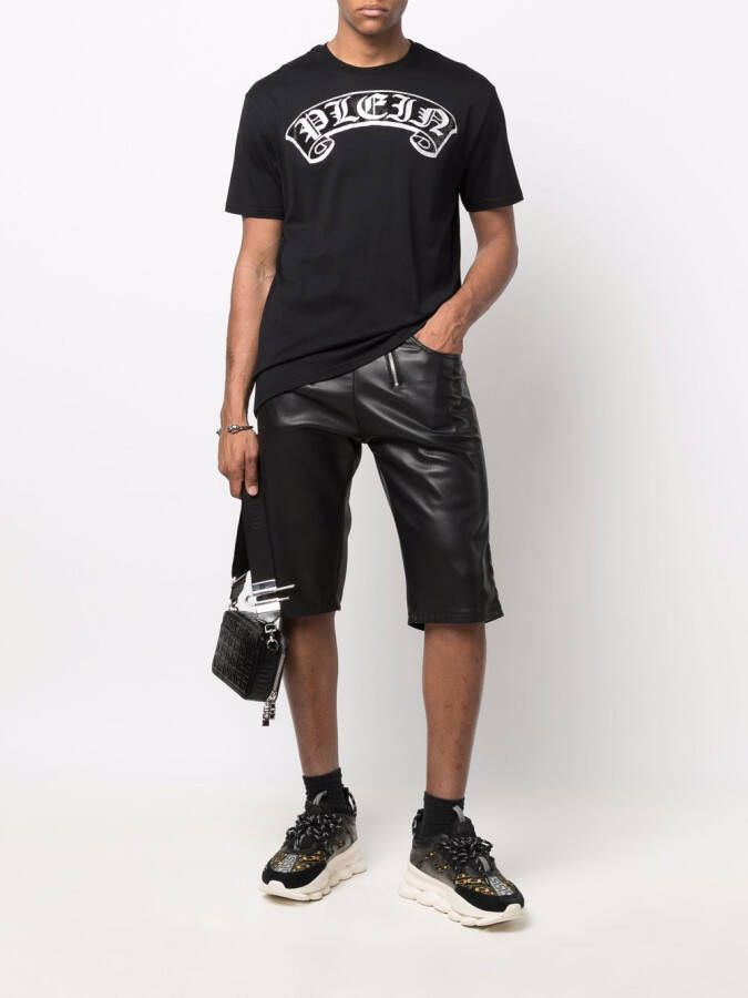 Philipp Plein T-shirt verfraaid met stras Zwart