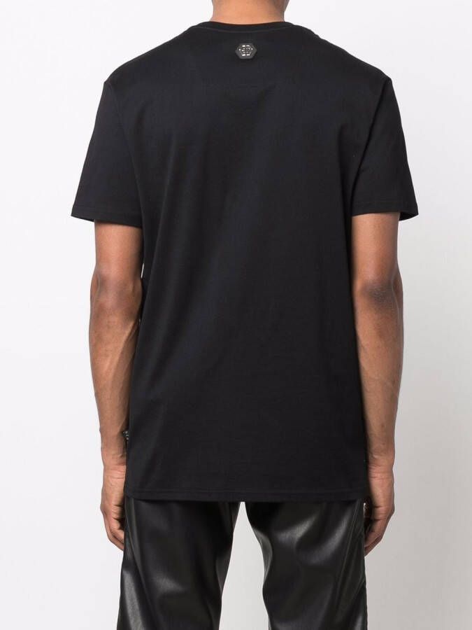 Philipp Plein T-shirt verfraaid met stras Zwart