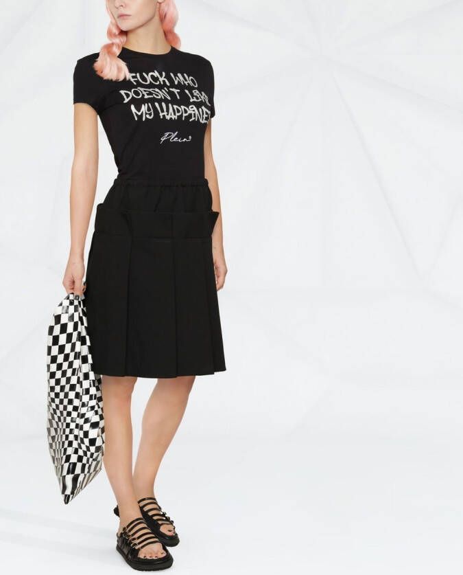 Philipp Plein T-shirt verfraaid met stras Zwart