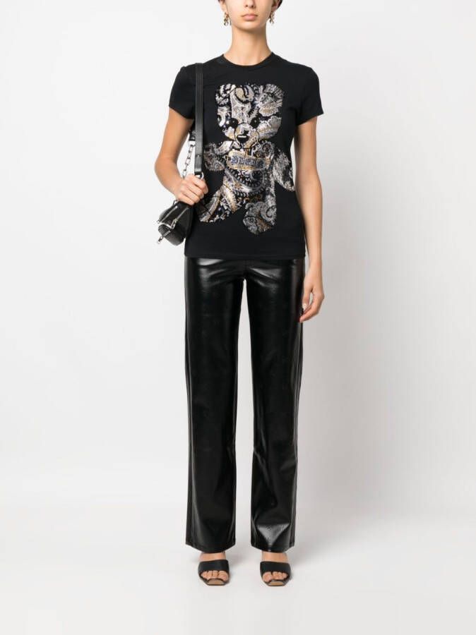Philipp Plein T-shirt verfraaid met teddybeer Zwart