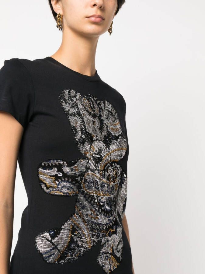 Philipp Plein T-shirt verfraaid met teddybeer Zwart