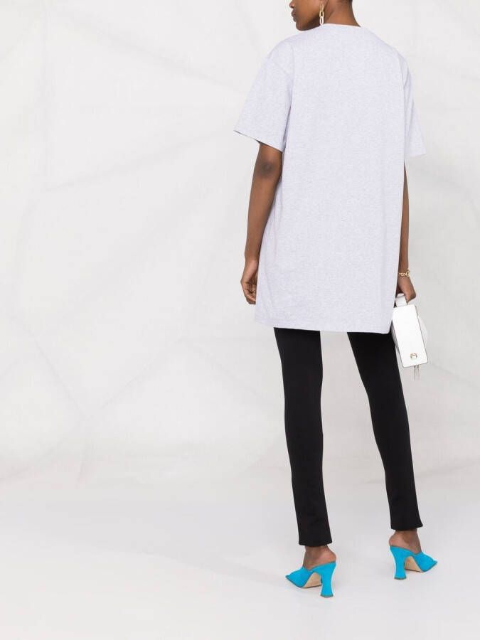 Philipp Plein T-shirtjurk met barokprint Grijs