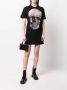 Philipp Plein T-shirtjurk met doodskop van stras Zwart - Thumbnail 2