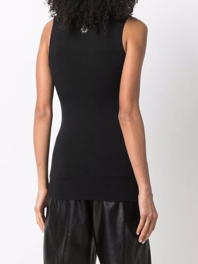 Philipp Plein Tanktop met logo Zwart