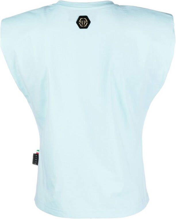 Philipp Plein Tanktop met schouder Blauw