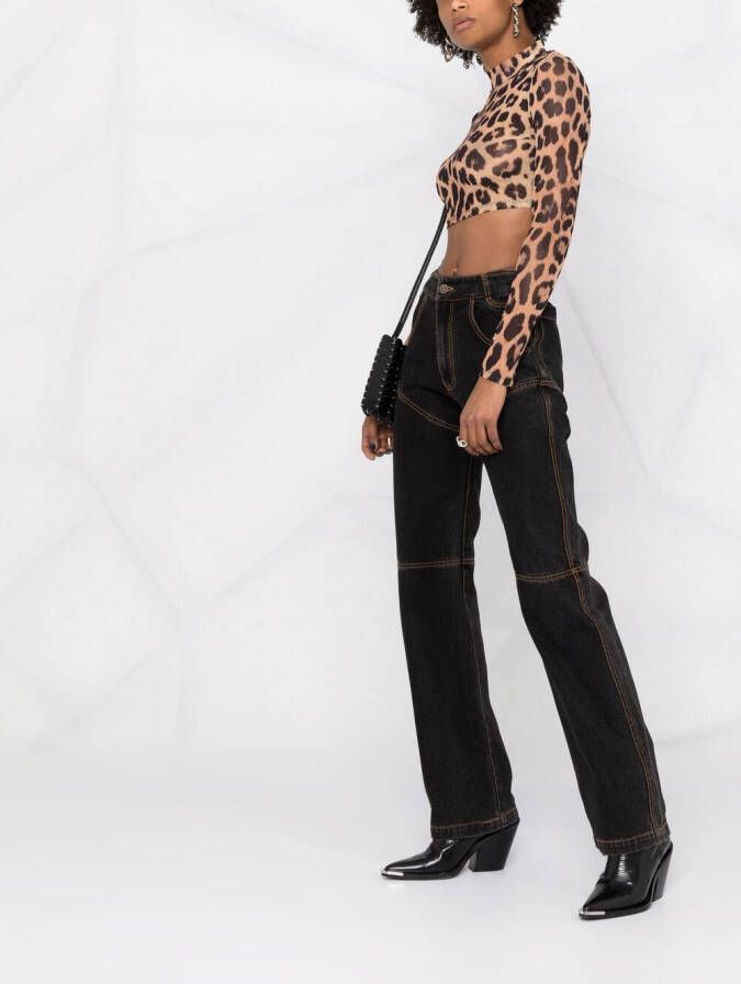 Philipp Plein Top met luipaardprint Bruin