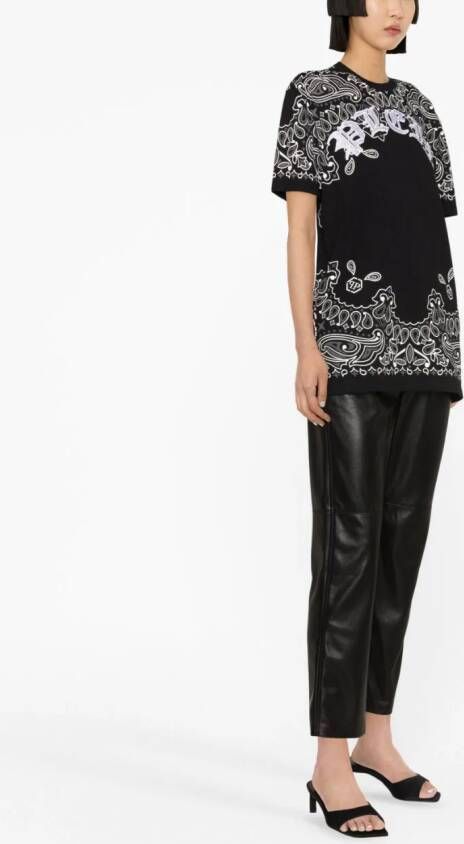 Philipp Plein Top met paisley-print Zwart