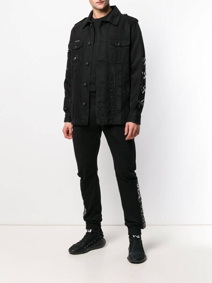 Philipp Plein trainingsbroek met logoband Zwart