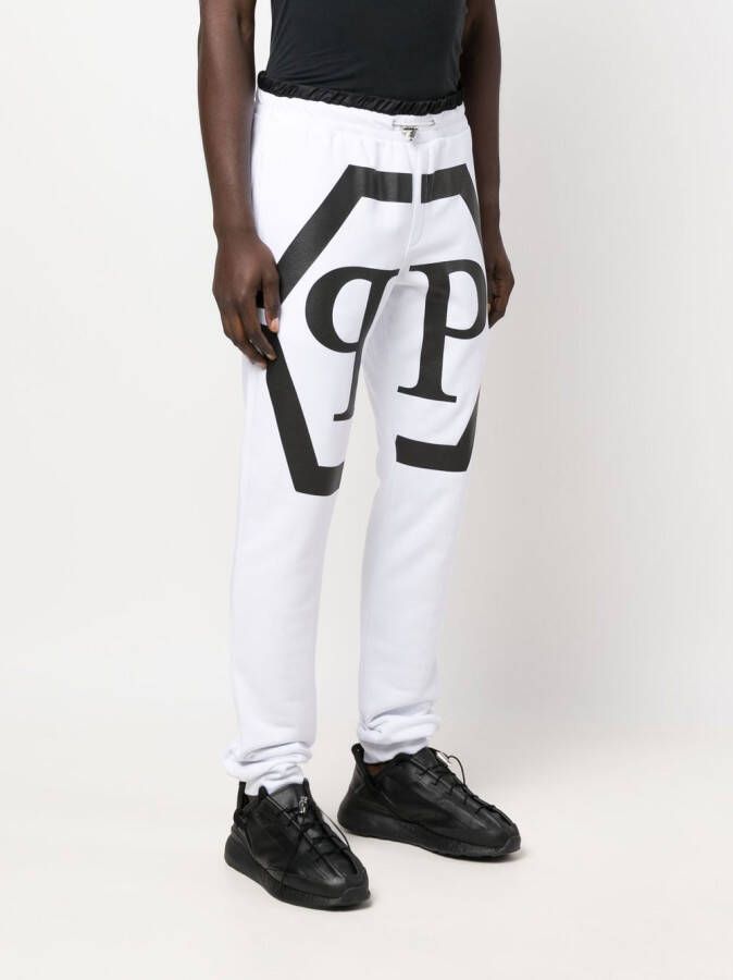 Philipp Plein Trainingsbroek met logoprint Wit