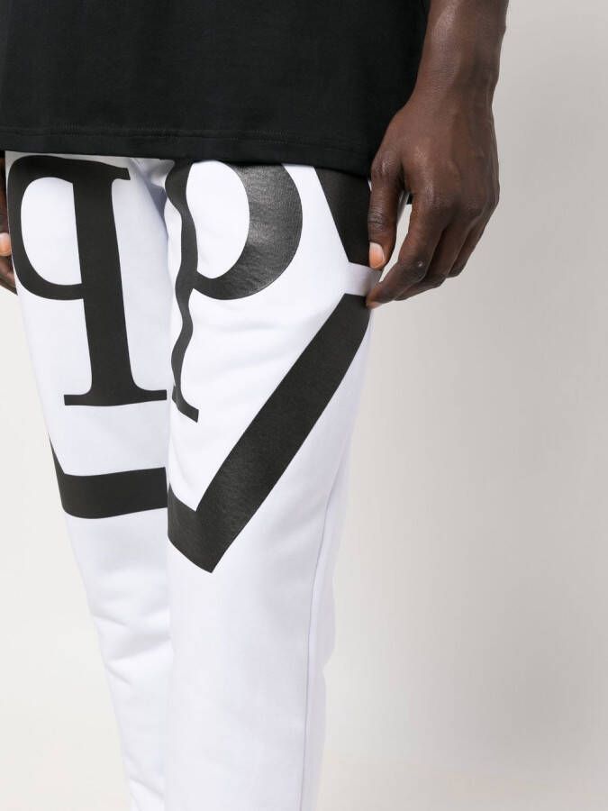 Philipp Plein Trainingsbroek met logoprint Wit