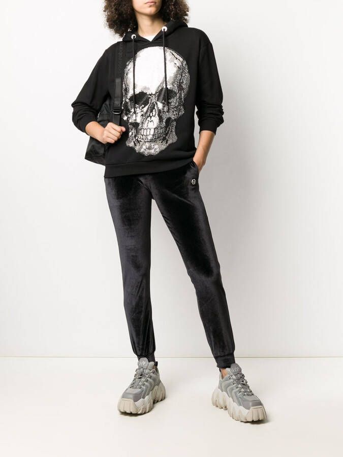 Philipp Plein Trainingsbroek met monogram Zwart
