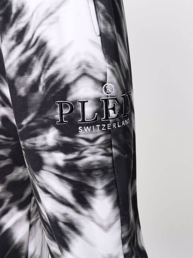 Philipp Plein Trainingsbroek met tie-dye print Zwart