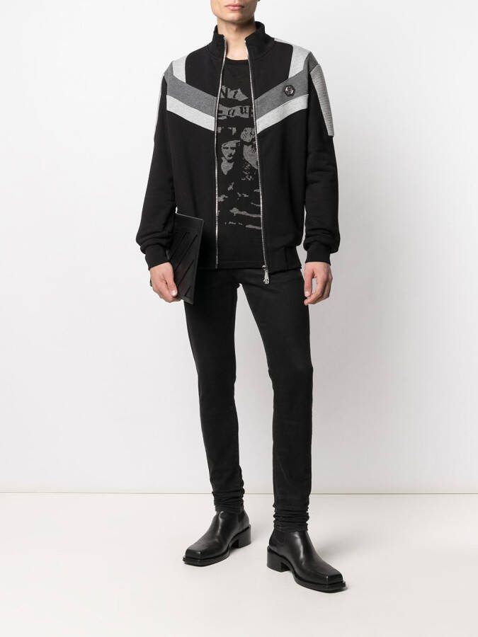 Philipp Plein Trainingsjack met vlakken Zwart