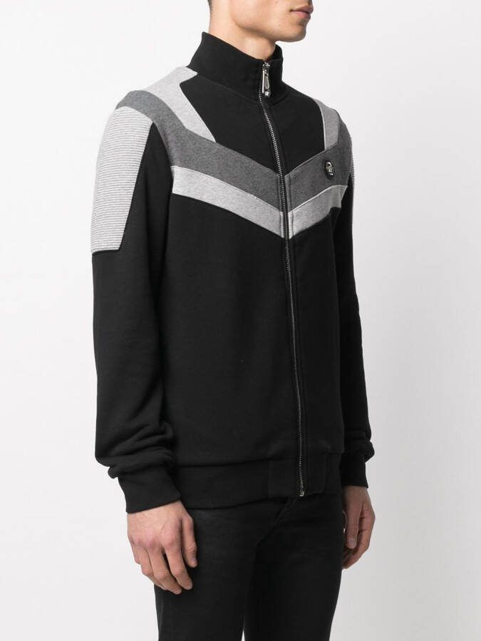 Philipp Plein Trainingsjack met vlakken Zwart
