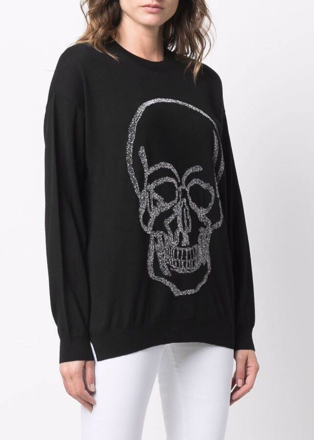 Philipp Plein Trui met doodskopprint Zwart