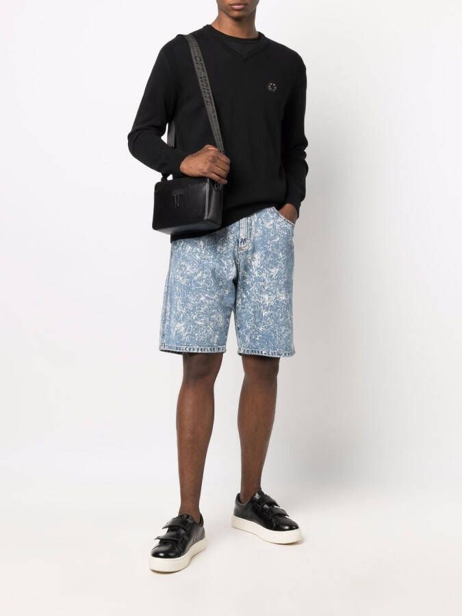 Philipp Plein Trui met logopatch Zwart