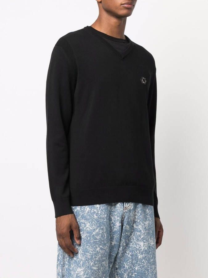 Philipp Plein Trui met logopatch Zwart