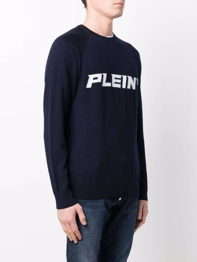 Philipp Plein Trui met logoprint Blauw