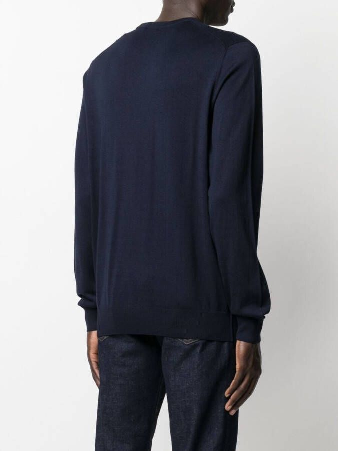 Philipp Plein Sweater met logopatch Blauw