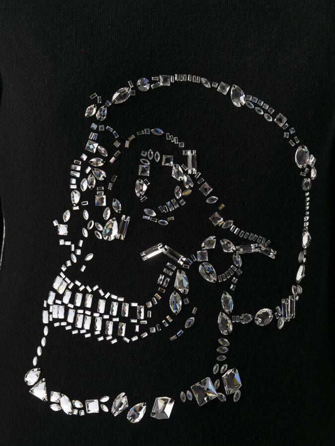 Philipp Plein Trui met verfraaide doodskop Zwart