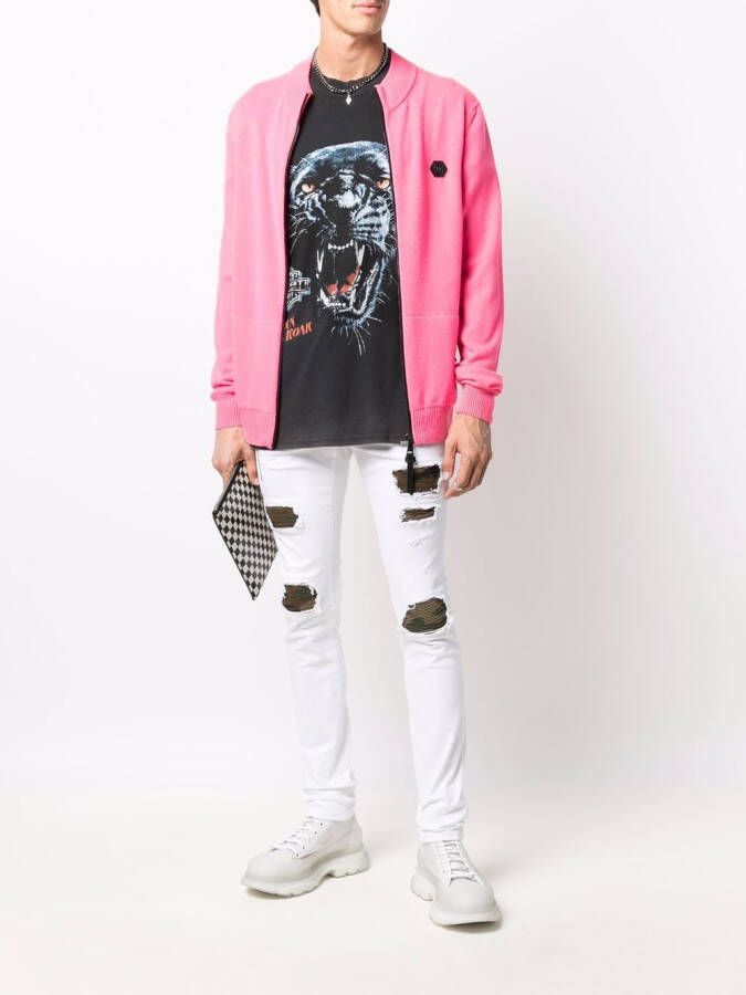 Philipp Plein Vest met rits Roze