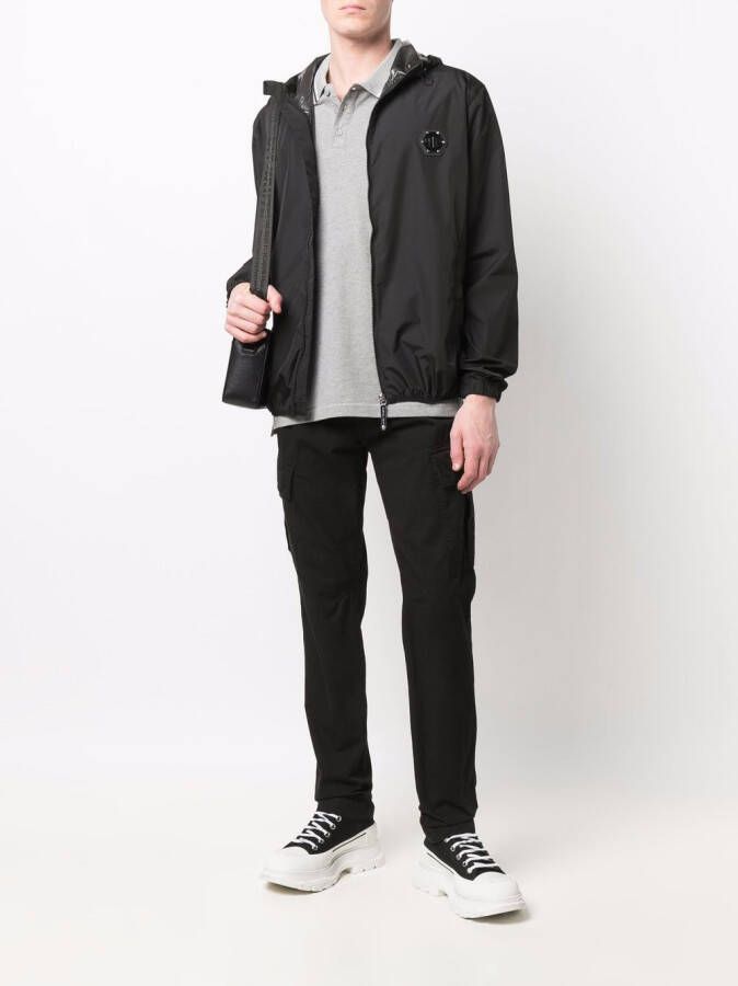 Philipp Plein Windjack met rits Zwart