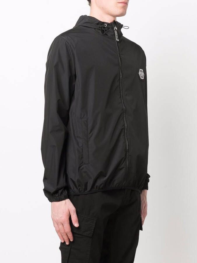 Philipp Plein Windjack met rits Zwart