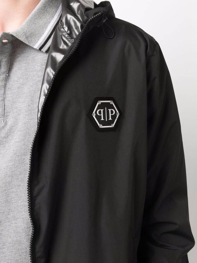 Philipp Plein Windjack met rits Zwart