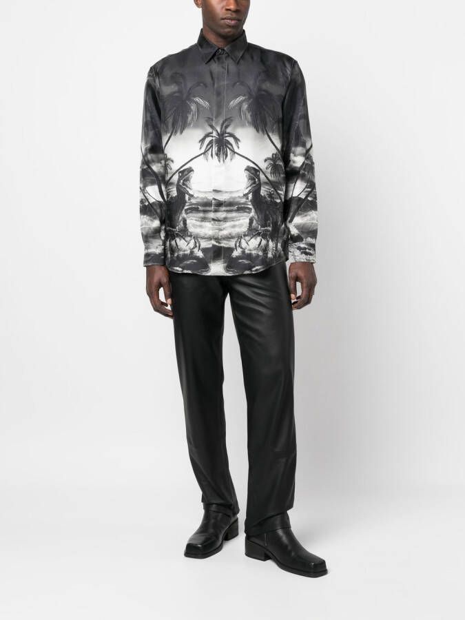 Philipp Plein Zijden shirt Zwart