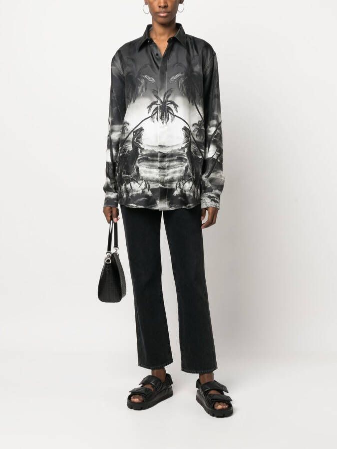Philipp Plein Zijden shirt Zwart