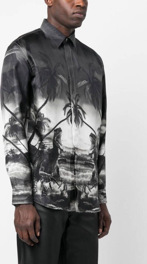Philipp Plein Zijden shirt Zwart