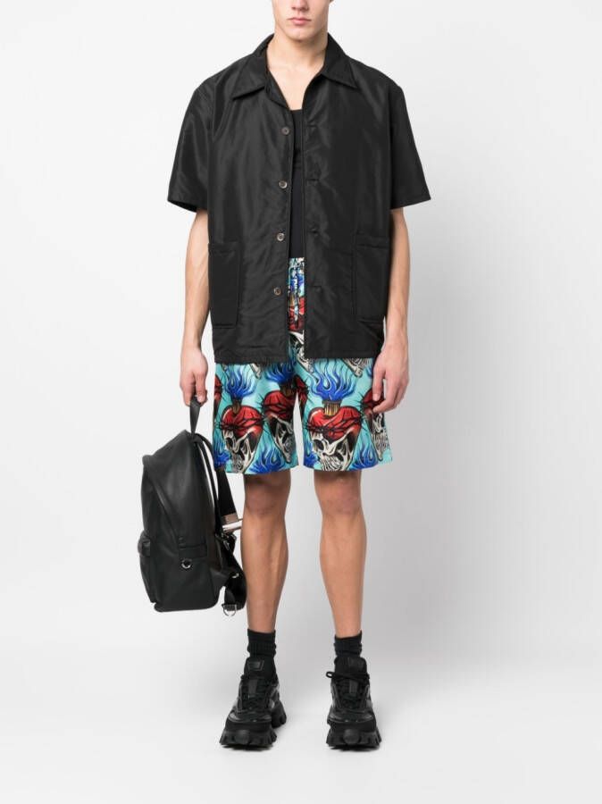 Philipp Plein Zijden shorts Blauw