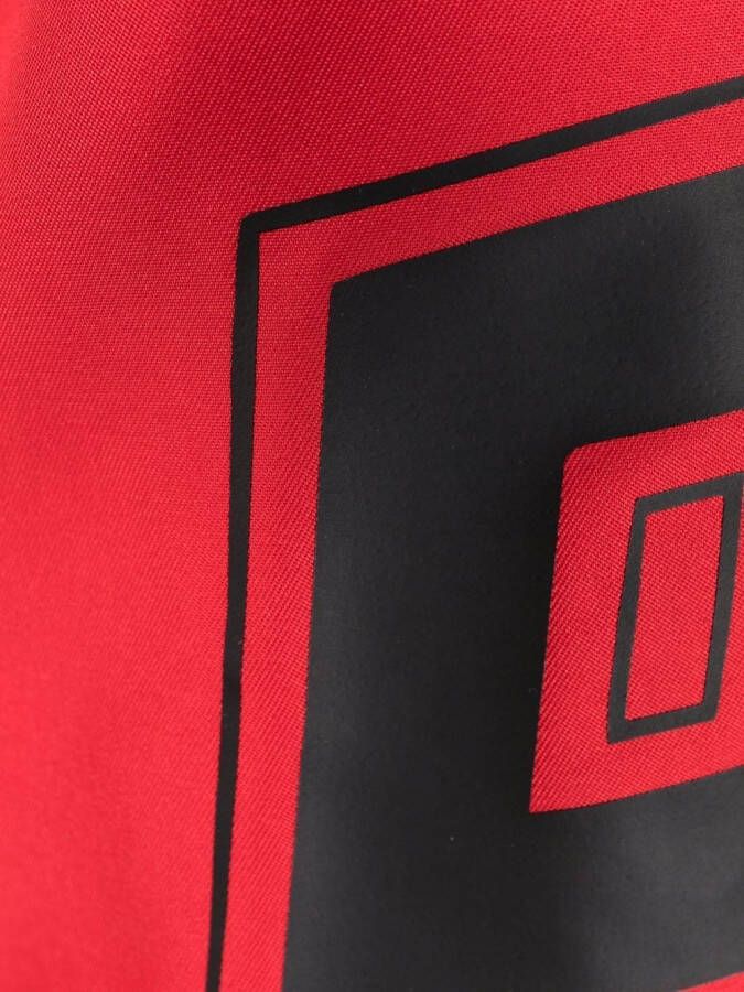 Philipp Plein Zwembroek met logoprint Rood