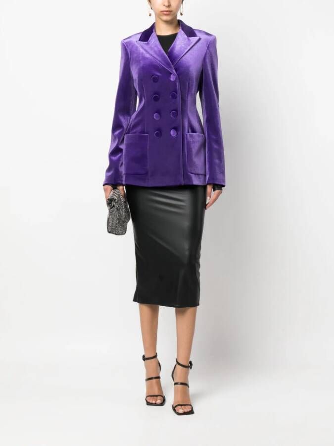 Philosophy Di Lorenzo Serafini Blazer met dubbele rij knopen Paars
