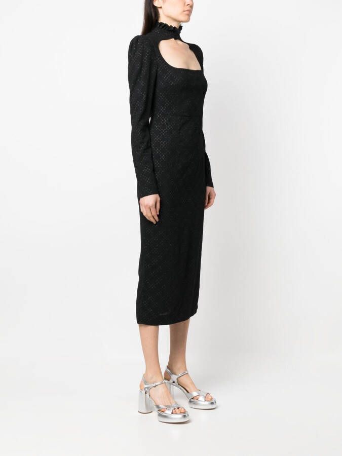 Philosophy Di Lorenzo Serafini Midi-jurk met patroon Zwart