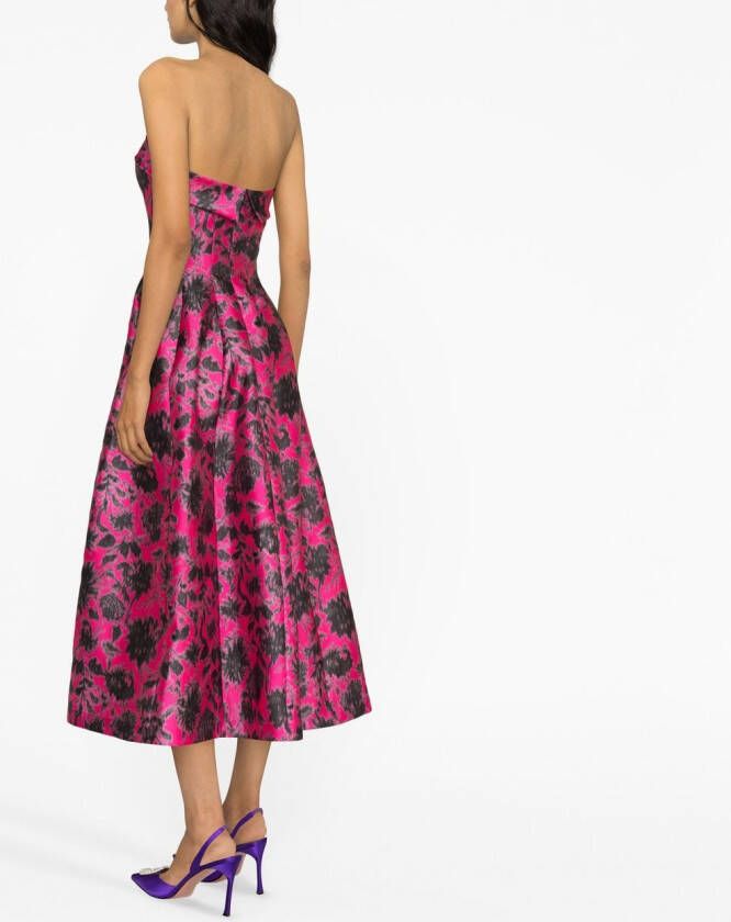 Philosophy Di Lorenzo Serafini Midi-jurk met bloemenprint Roze