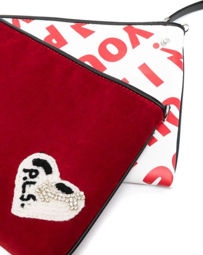 Philosophy Di Lorenzo Serafini I Love You leren crossbodytas Rood