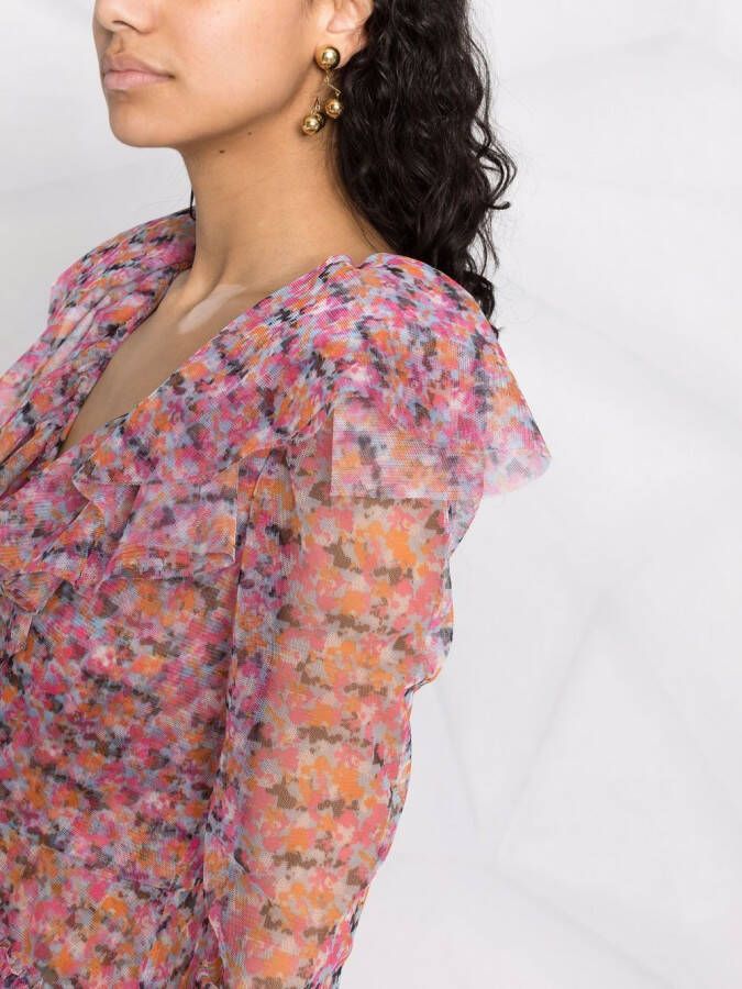 Philosophy Di Lorenzo Serafini Jurk met bloemenprint Roze