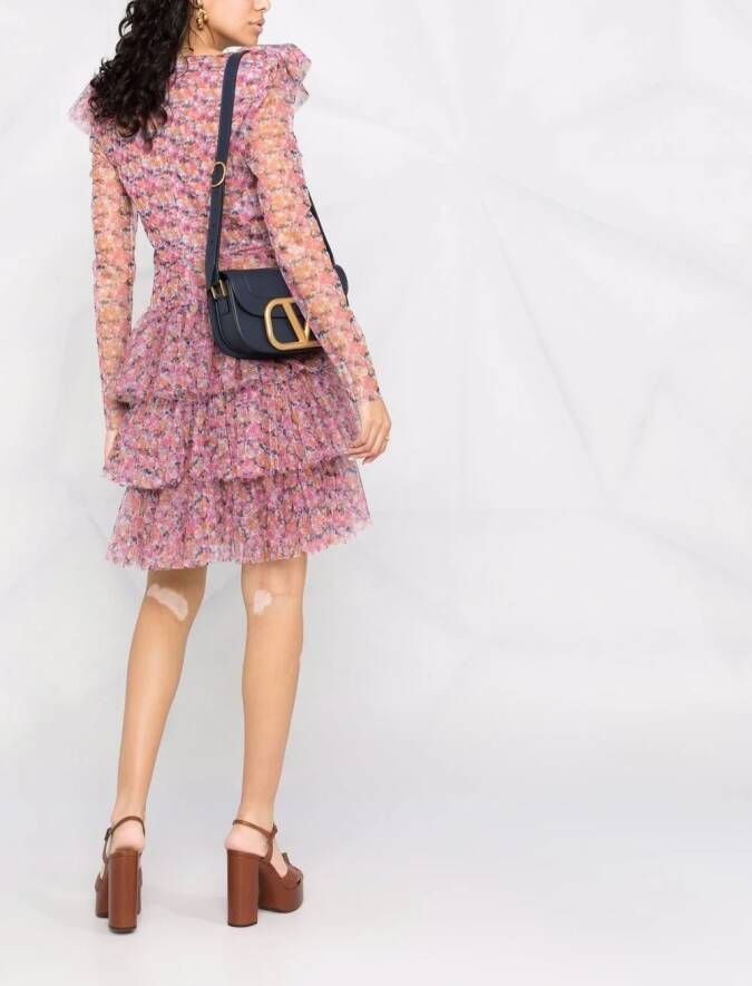 Philosophy Di Lorenzo Serafini Jurk met bloemenprint Roze